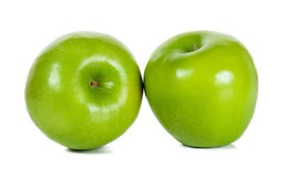 Green apple isolated on the white background