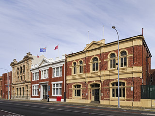 Fototapeta na wymiar WA Fremantle Street facades
