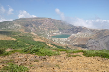 蔵王　お釜　宮城県 山登り　アウトドア　ハイカー　