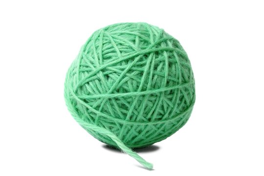 Ball on knitting yarn
