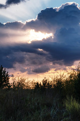 light from behind the clouds
