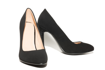 female shoes on a white background
