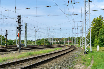 Signalzeichen im Bahnhof