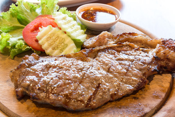 Grilled beef steak