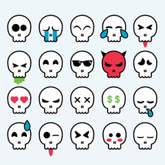 Skull Smiley Icons