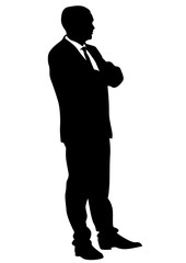 Businessman in suit on white background