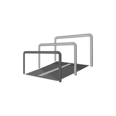Hurdle icon in black monochrome style on a white background vector illustration