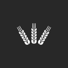 Fototapeta na wymiar Wheat sign simple icon on background