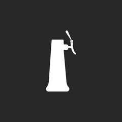 Beer tap sign simple icon on background