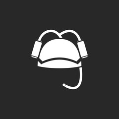 Beer helmet or Hand free for drink sign simple icon on background