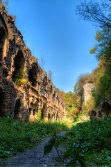 Naklejka premium Ruins of ancient fort Tarakanov