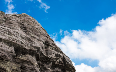 Boulders against blue sky over tranquil nature, summer in the daytime