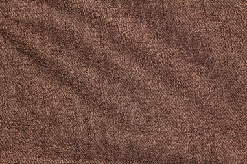 Brown cotton bath towels texture or towels background for design with copy space for text or image.