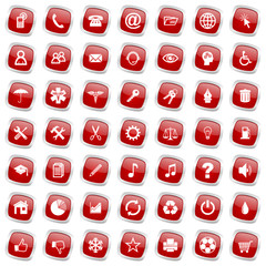 Modern design internet vector icons. Web button set.