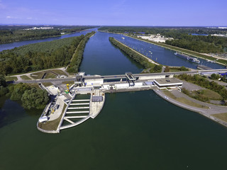 Turbinenkraftwerk am Rhein (Baden-Württemberg)