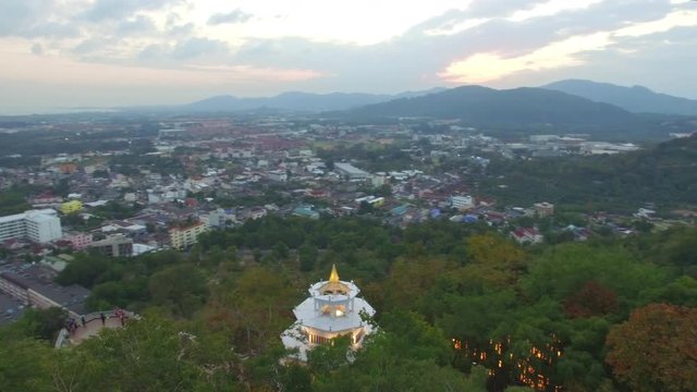aerial view Khao Rung the land mark view point of Phuket place in the middle of Phuket town
Khao Rang viewpoint on hill top in the middle of Phuket town on hill top can see the great big Buddha too