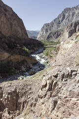 Fototapeta na wymiar Peru, Cotahuasi canyon. The wolds deepest canyon.