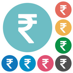 Flat Indian Rupee sign icons