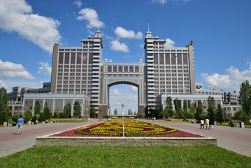 Fototapeta na wymiar View in Astana, capital of Kazakhstan