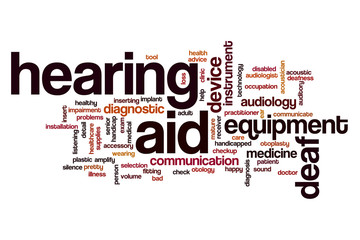 Hearing aid word cloud