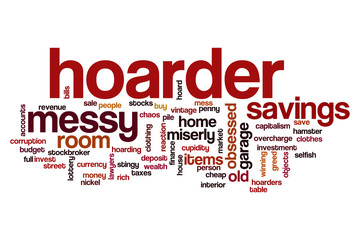 Hoarder word cloud