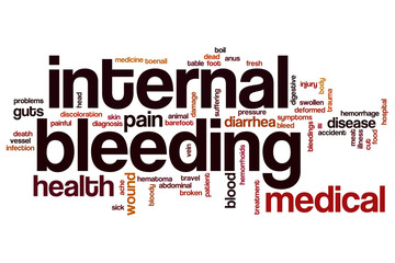 Internal bleeding word cloud
