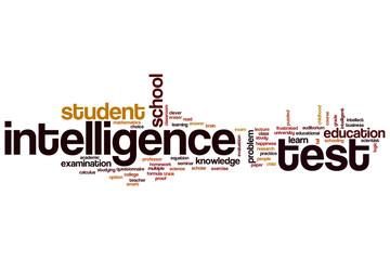 Intelligence test word cloud