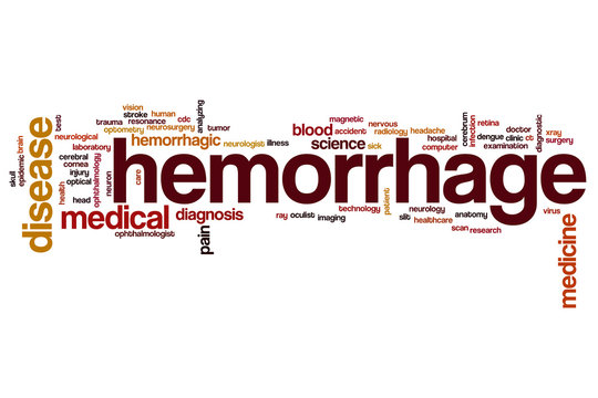 Hemorrhage word cloud