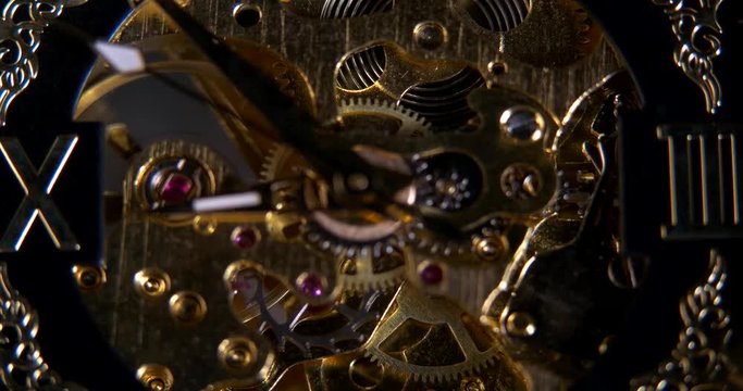 watch mechanism close-up