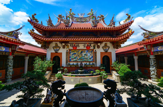 Beautiful Chinese architecture of Huwei Chifa Matsu Temple in Yunlin County, Taiwan
