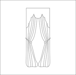 curtains. interior textiles.  interior decoration textiles sketc