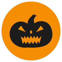 Halloween pumpkin icon.