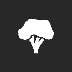 Broccoli sign simple icon on background