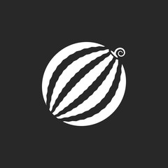 Watermelon sign simple icon on background