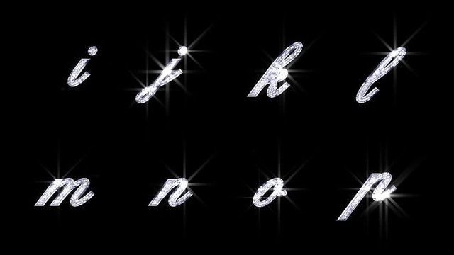 sparkling letters alphabet.