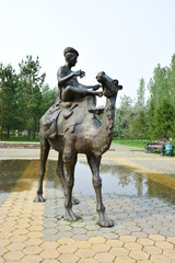 Street sculpture in Astana, capital of Kazakhstan