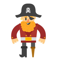 Cartoon pirate vector character