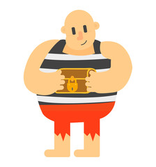 Cartoon pirate vector character
