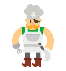 Cartoon pirate vector character
