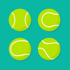 Tennis ball vector icon