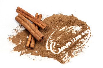 Bunch of cinnamon sticks and 