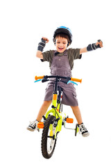 Fototapeta premium Happy riding new bike