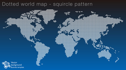 World Map #Squircle Dot Pattern