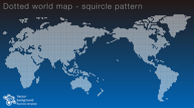 World Map #Squircle Dot Pattern