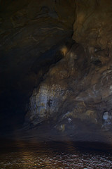 Inside of beautiful dark cave
