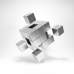 Metal cube with key elements - 120406164