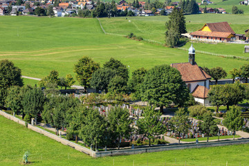 Fototapeta premium View in Einsiedeln, Switzerland