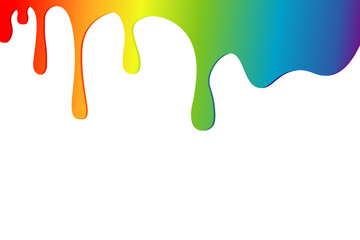 Paint colorful dripping background, vector illustration