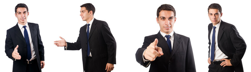 Young businessman isolated on white