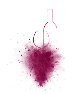 recommend clip art: wine bottle and glass